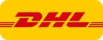 Gelbes DHL Lieferfahrzeug auf der Straße