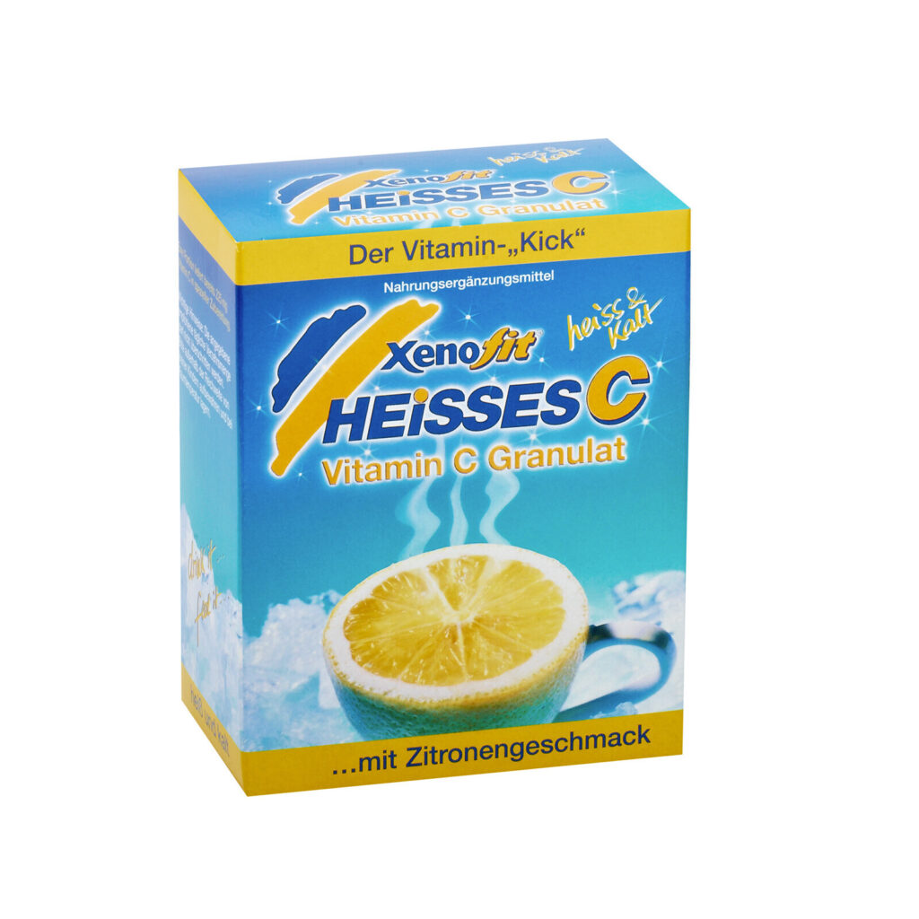 Packung mit Vitamin C Granulat