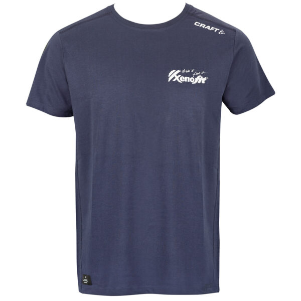 Dunkelblaues T-Shirt mit Aufdruck