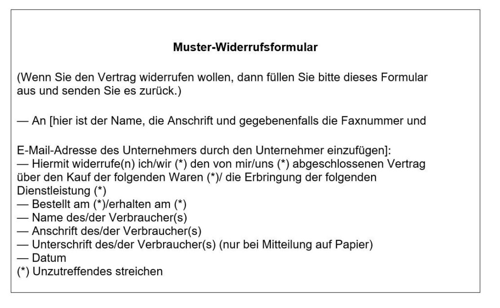 Ein Formular zur Kündigung eines Vertrags